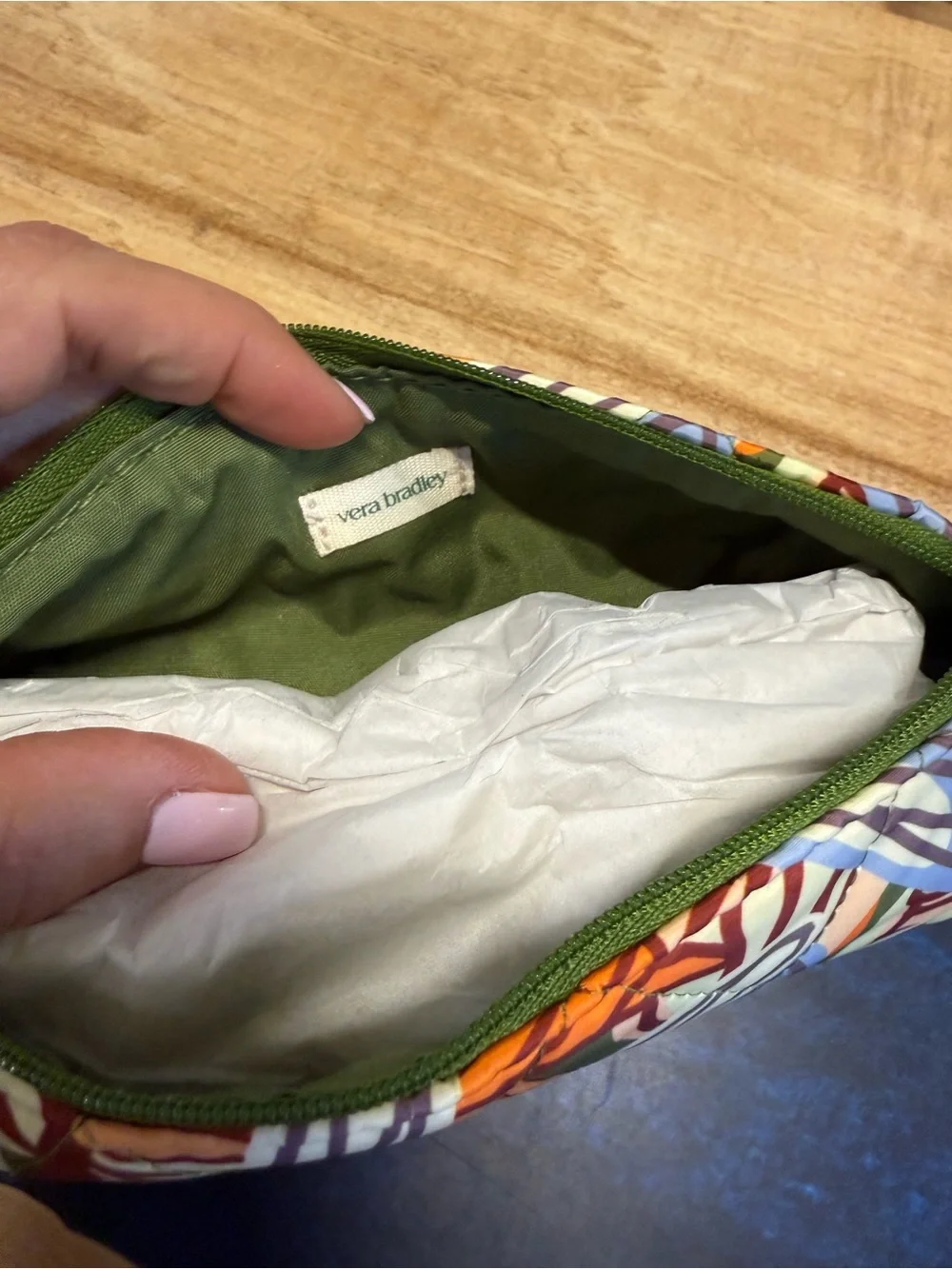 Vera Bradley clear cosmetic